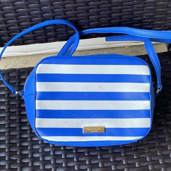 Kate Spade Sunglasses Blue & White Shoulder/Cross Body Bag - Picture 13 of 13